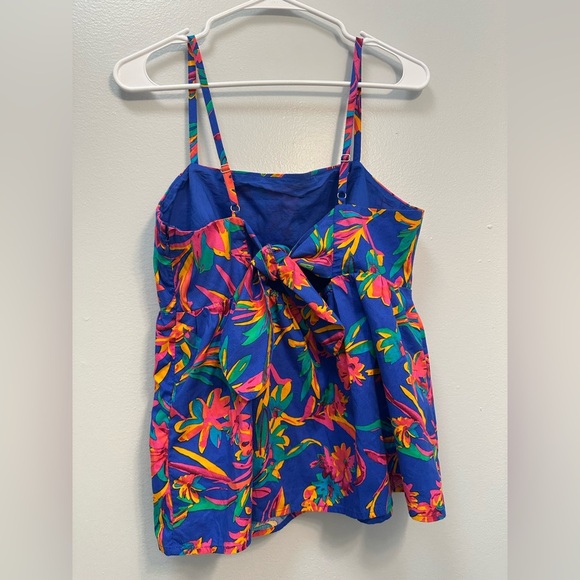 J. Crew Vibrant Floral Camisole in Blue and Pink - Picture 2 of 4